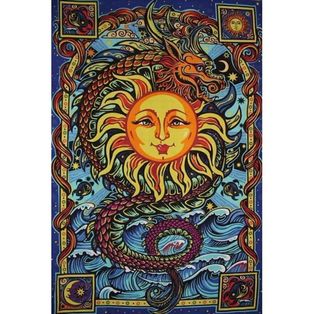 Dragon sun tapestry 60 x 90